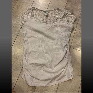 White maternity top